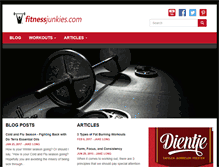 Tablet Screenshot of fitnessjunkies.com